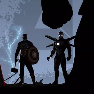 Avengers minimal 4k wallpaper
