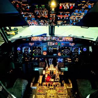 Jet cockpit night wallpaper