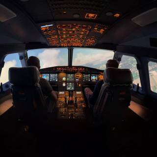 Airbus cockpit 4k wallpaper