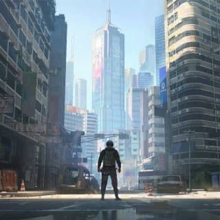 Abandoned city 4k wallpaper