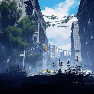 Abandoned city 4k wallpaper