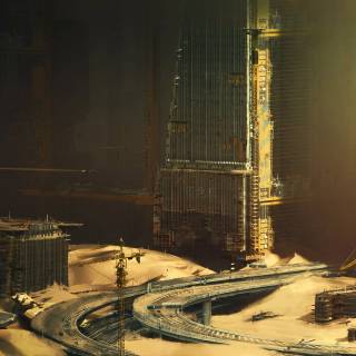 Abandoned city 4k wallpaper