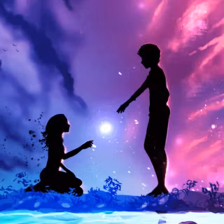 Anime romantic phone wallpaper