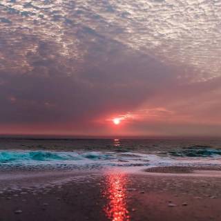 Sunset beach phone wallpaper