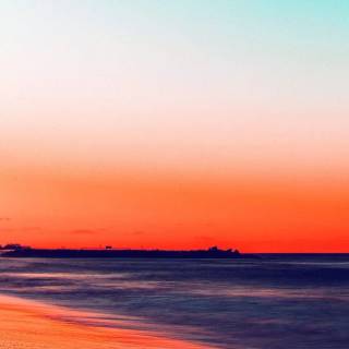 Sunset beach phone wallpaper