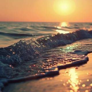 Sunset beach phone wallpaper