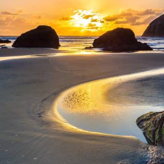 Sunset beach phone wallpaper