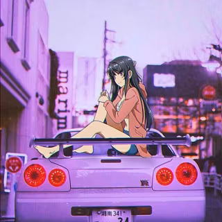 Car and anime wallpaper
