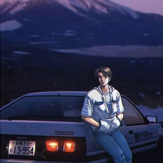 Car and anime wallpaper