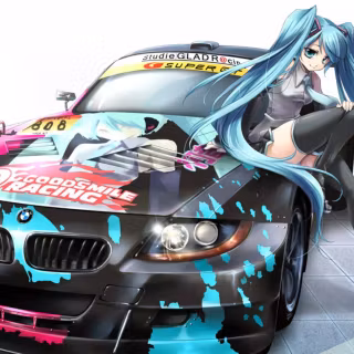 Car and anime wallpaper