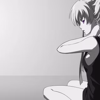 White anime PC wallpaper