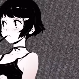 White anime PC wallpaper