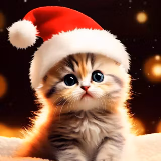 Christmas cat iPhone wallpaper