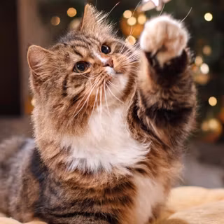 Christmas cat iPhone wallpaper