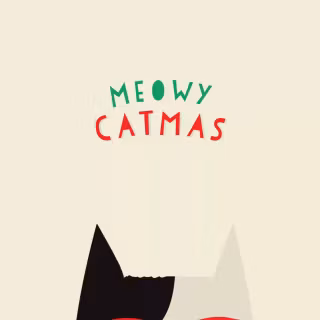 Christmas cat iPhone wallpaper