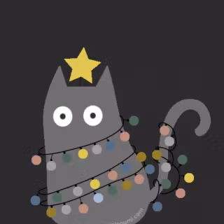 Christmas cat iPhone wallpaper