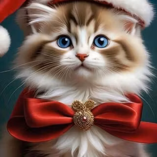 Christmas cat iPhone wallpaper