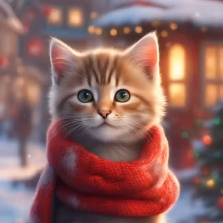 Christmas cat iPhone wallpaper