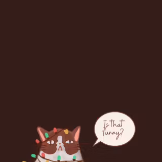 Christmas cat iPhone wallpaper