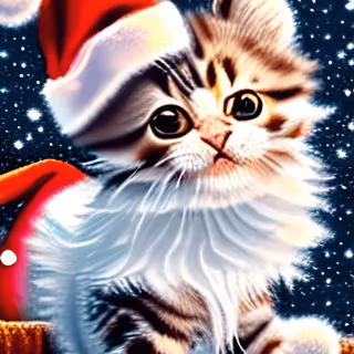 Christmas cat iPhone wallpaper