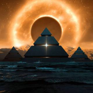 iPhone style pyramid wallpaper