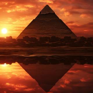 iPhone style pyramid wallpaper