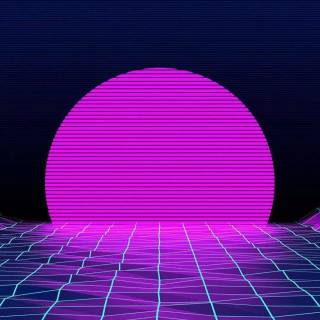 Retro neon iPhone wallpaper