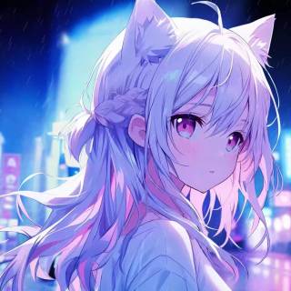 Anime girl cat 1920x1080 wallpaper