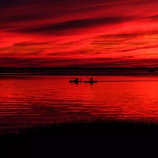 4k red sky wallpaper