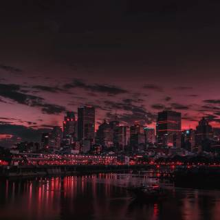 4k city red wallpaper