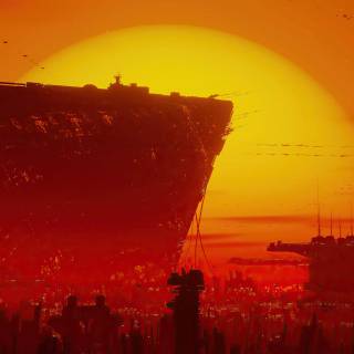 4k city red wallpaper