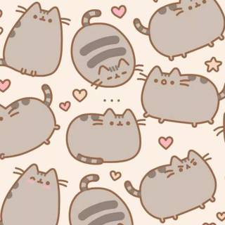 Pusheen family wallpaper