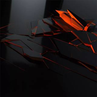 4k black and orange wallpaper