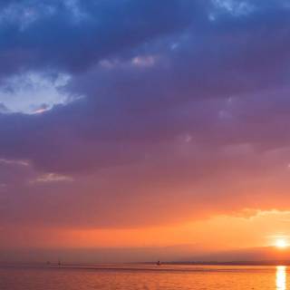 Sea sunset iPhone wallpaper