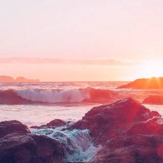 Sea sunset iPhone wallpaper