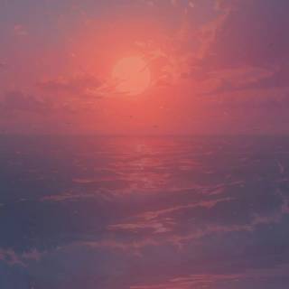Sea sunset iPhone wallpaper