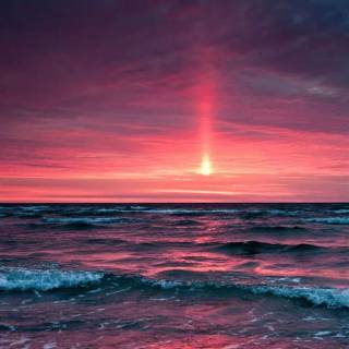 Sea sunset iPhone wallpaper