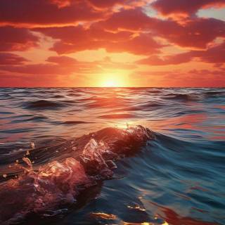 Sea sunset iPhone wallpaper