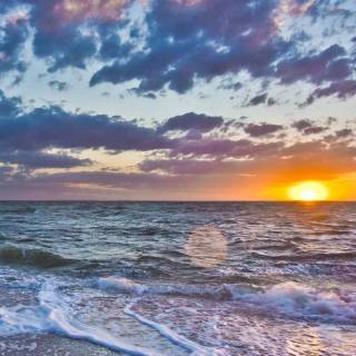 Sea sunset iPhone wallpaper