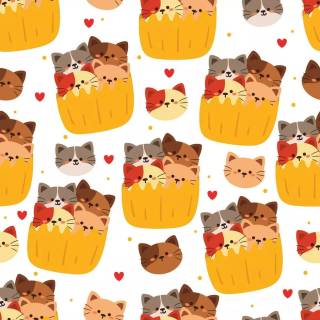 Cute cat art wallpaper