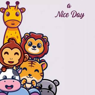 Cartoon animal phone wallpaper