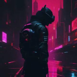 Cyberpunk city iPhone wallpaper