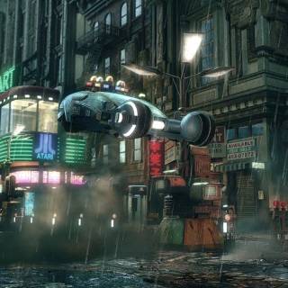 Cyberpunk city iPhone wallpaper