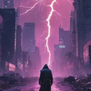Cyberpunk city iPhone wallpaper
