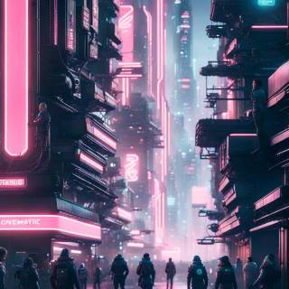 Cyberpunk city iPhone wallpaper