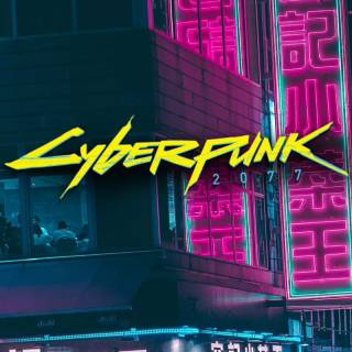 Cyberpunk city iPhone wallpaper