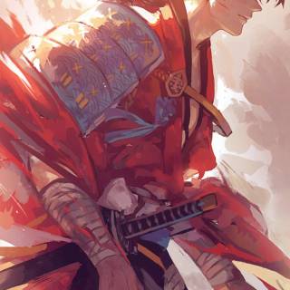 Samurai anime phone wallpaper