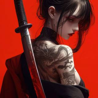 Samurai anime phone wallpaper