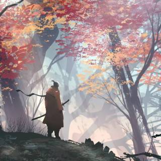 Samurai anime phone wallpaper