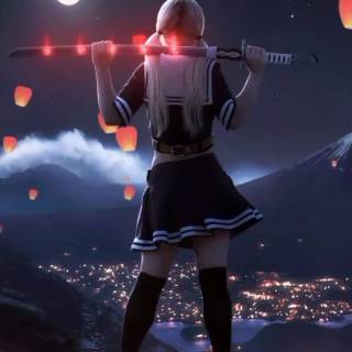 Samurai anime phone wallpaper